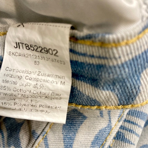 SHEIN Teen Blue High Waist Marble Print Denim Jeans - Size 14Y - Picture 7 of 9